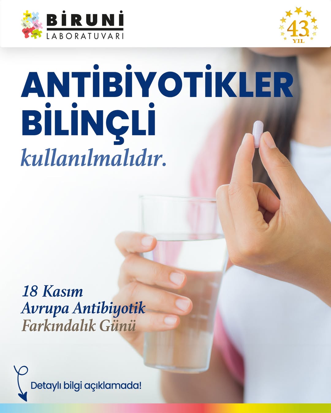 Antibiyotiklerin yalnızca hekim önerisiyle ve doğru şekilde kullanılmasının önemini vurgulayan bilgilendirici görsel