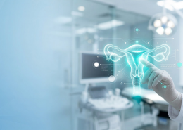 Polikistik Over Sendromunu temsil eden yumurtalık ve hormonal denge temalı sade medikal görsel